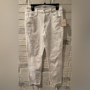 New MOTHER The Mid Rise Dazzler Ankle Fray size 31
